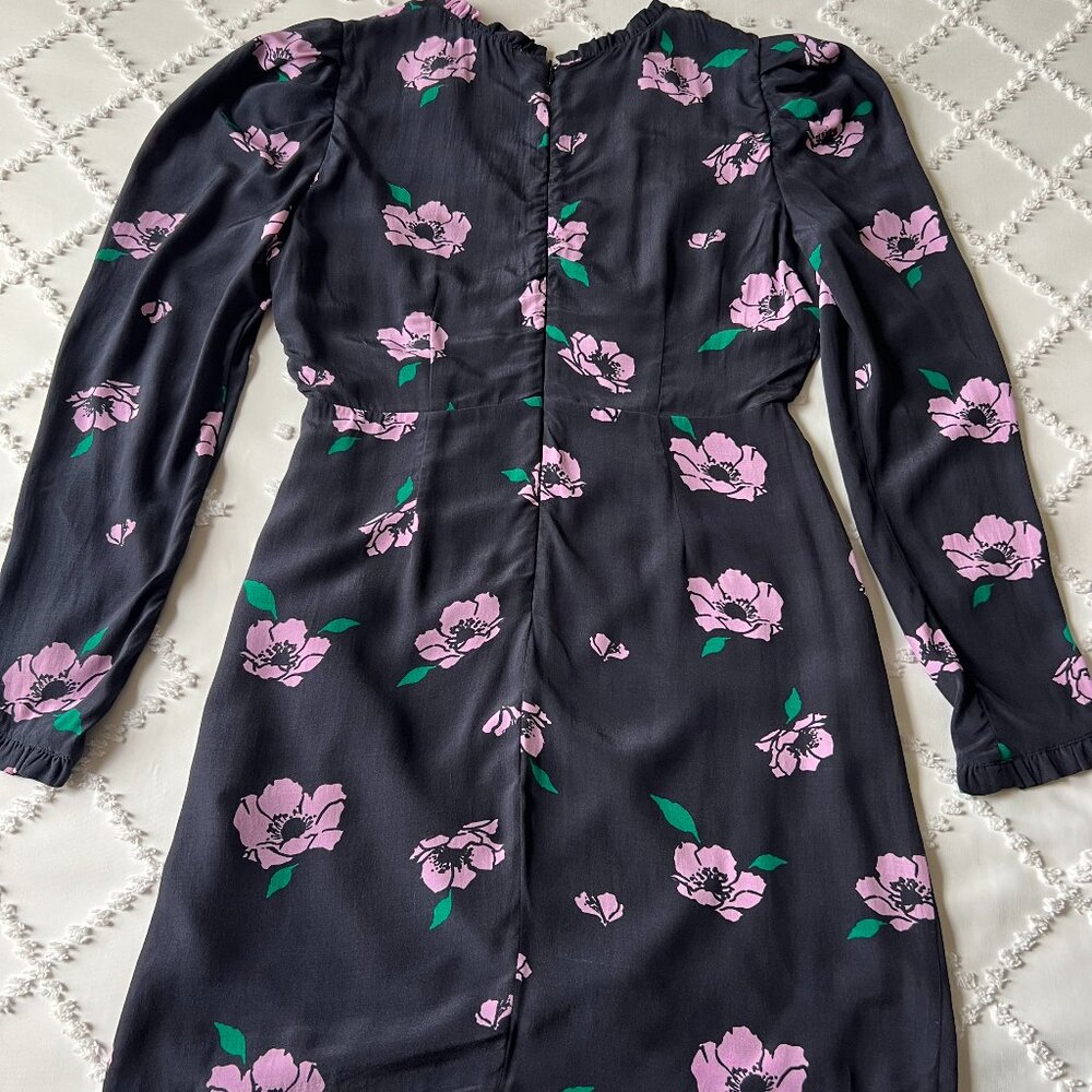 ASTR Black Lilac Floral Marinke Mini Dress SIZE M - Picture 10 of 15